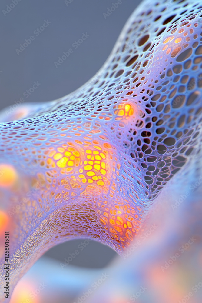 Poster a mesmerizing close-up of synaptic junctions alight with neon pulses, illustrating the interplay of