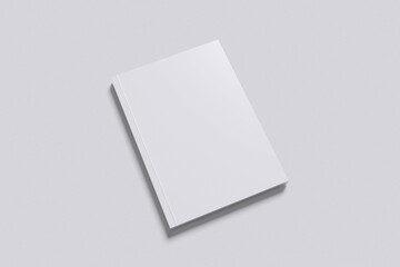 A4 Magazine white with grey backrgound color for mockup