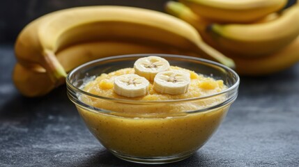 Creating delicious banana pudding kitchen recipe home close-up dessert making