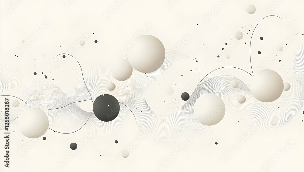 Poster a network of interconnected spheres, each representing different connections and collaborations in t