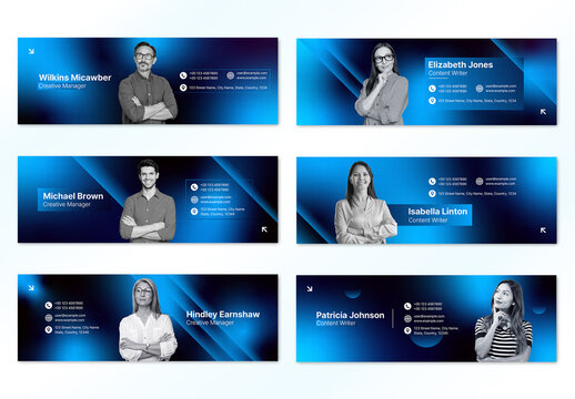 Email Signature UI Template Layout