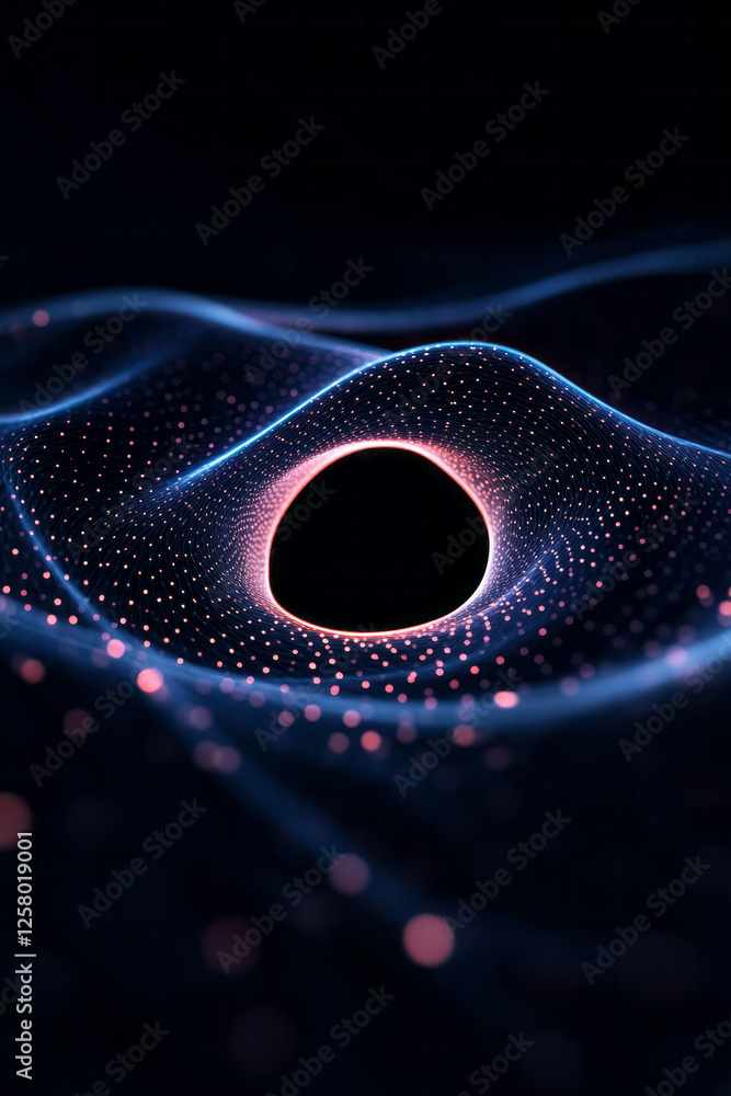 Poster a hypnotic cycle of glowing geometry, each form twisting and reshaping in an endlessly repeating