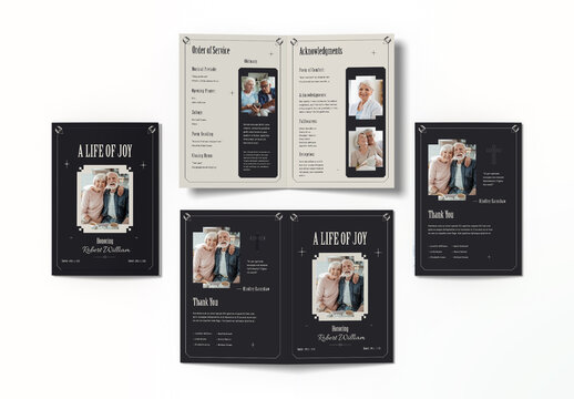 Elegant Funeral Program Layout