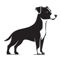 Distinctive Jack Russell Terrier silhouette ideal for pet-themed graphics - Jack Russell Terrier illustration - minimal Jack Russell Terrier vector - dog silhouette
