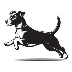 Modern Jack Russell Terrier silhouette with sleek and stylish details - Jack Russell Terrier illustration - minimal Jack Russell Terrier vector - dog silhouette
