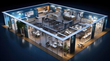 Fototapeta premium conference office design blueprint