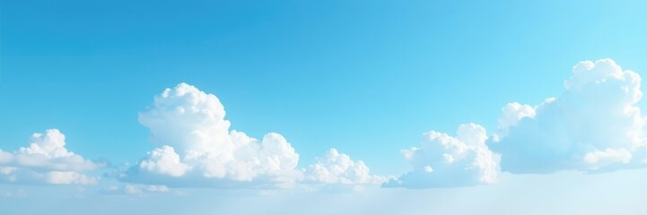 Obraz premium Abstract white clouds against a clear blue sky, abstract, horizon, clear blue