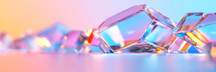 A futuristic growth of hexagonal crystals, each edge sparkling as they appear to assemble