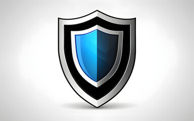 Elegant Shield Icon Representing Security and Data Protection in Technology