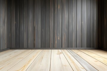 Naklejka premium Abstract background texture interior room wooden walls calm environment perspective view