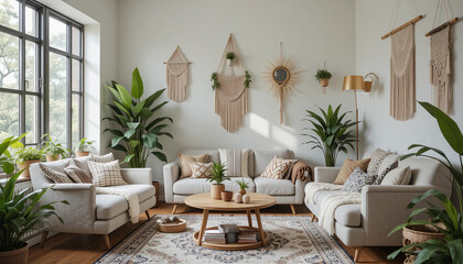 How to Design a Boho Home with Indoor Plants & Macrame Accents