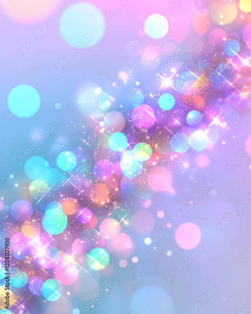 Poster A hypnotic sweep of vivid rainbow tones vanishing into a dusky void, softened by gentle bokeh