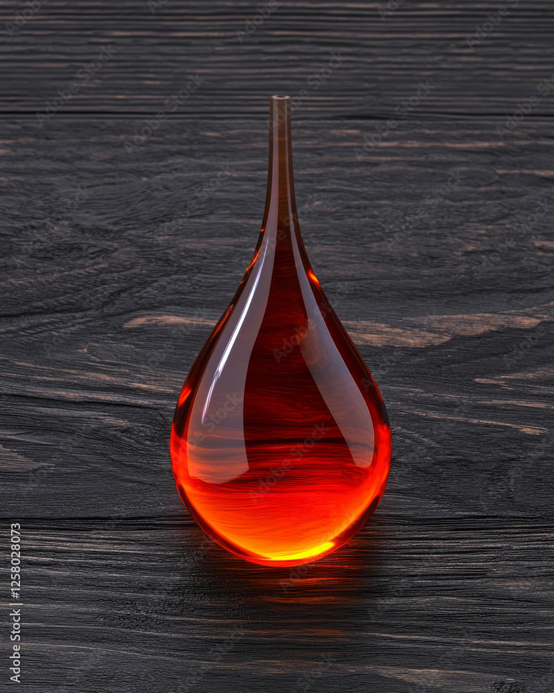 Poster a close-up of a stream of bold red wine cascading into a balloon glass, with subtle reflections