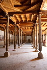 Khiva, Uzbekistan - October 14, 2024: Old Djuma Mosque