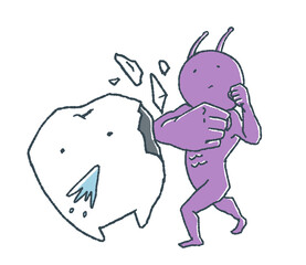 ゆるい虫歯菌は歯にパンチする