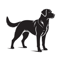 Obraz premium Minimalist Labrador Retriever silhouette perfect for stylish branding - Labrador Retriever illustration - minimal Labrador Retriever vector - dog silhouette 