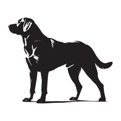 Labrador Retriever silhouette ideal for branding and pet-themed visuals - Labrador Retriever illustration - minimal Labrador Retriever vector - dog silhouette

