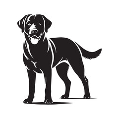 High-quality Labrador Retriever silhouette for creative design projects - Labrador Retriever illustration - minimal Labrador Retriever vector - dog silhouette
