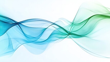 Naklejka premium Abstract waves in soothing tones of blue and green, representing health, vitality, and a calm atmosphere.