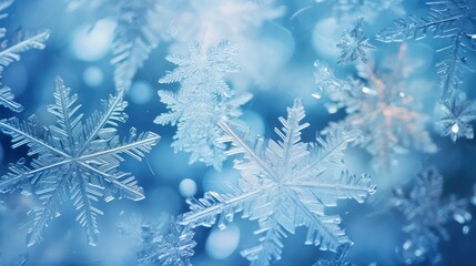 close blue snow