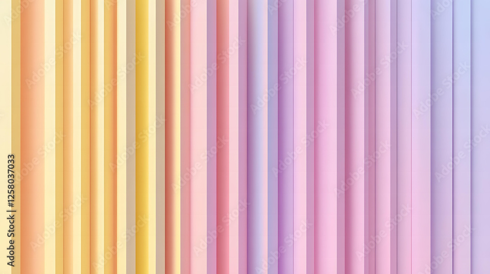 Aufkleber abstract pastel vertical stripes background image with gradual color transition from orange to purpl