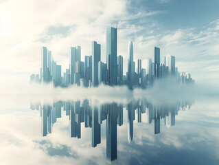 Fototapeta premium A Floating Metropolis of Tomorrow