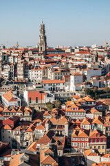 View of Porto rooftops on a sunny day