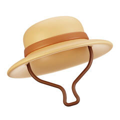 3d rendering farm and agriculture icon concept. 3d render farmer hat icon