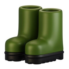 3d rendering farm and agriculture icon concept. 3d render boots icon