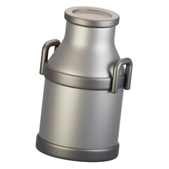 3d rendering farm and agriculture icon concept. 3d render milk container icon