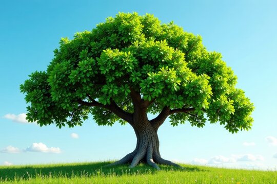 Arbol de alcornoque con ramas largas y hojas largas, naturaleza, vegetacion, arbol