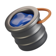 3d rendering farm and agriculture icon concept. 3d render water bucket icon