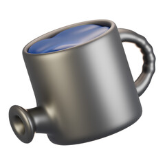3d rendering farm and agriculture icon concept. 3d render watering can icon