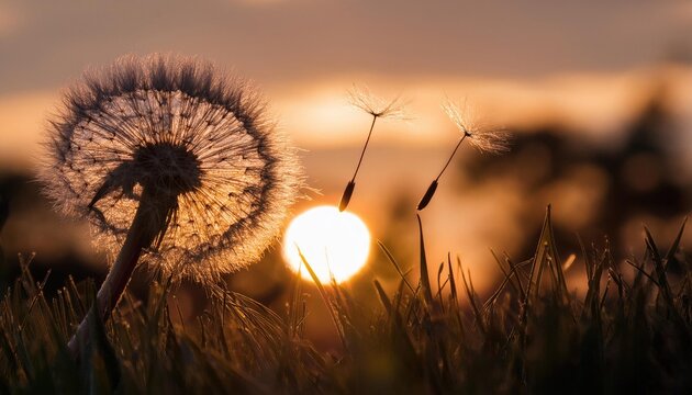 Dandelion in Sunset