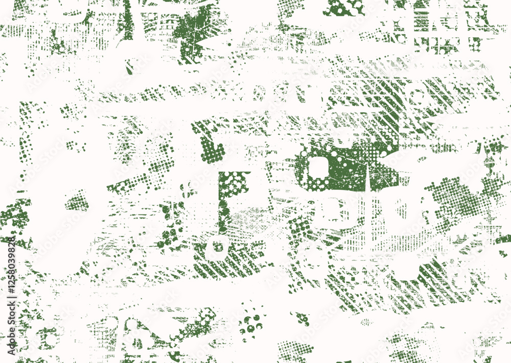 Aufkleber Background with glitch distorted grunge textures . grunge background texture with halftone dots, glitched shapes, textures and lines .Screen print vector background with grunge textured surface.