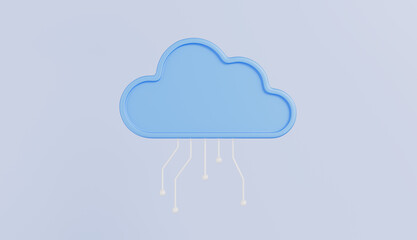 Cloud computing technology online data storage for business network, Online data storage for business network concept