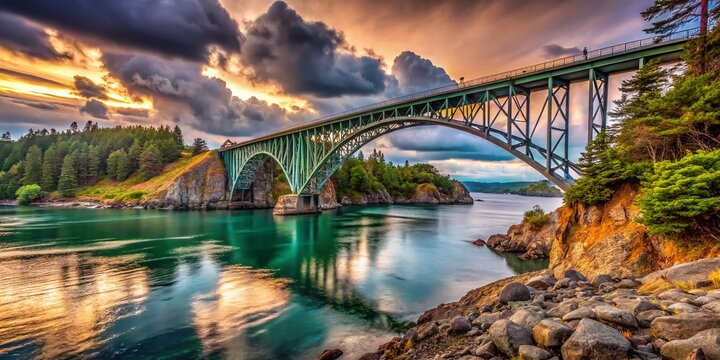 Deception Pass Bridge, Washington State: Candid Scenic View