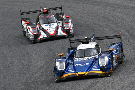 Scarperia, Italy - September 29th 2024: Oreca 07 Gibson of team IDEC SPORT drive by PINO-DE GERUS-VAN UITERT in action during 4h of Mugello.