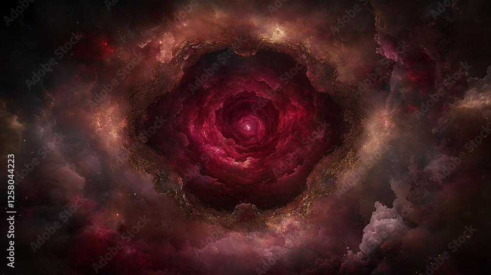 Poster cosmic bloom nebula astral wonder celestial cloudscape galactic core deep space phenomenon cloud for