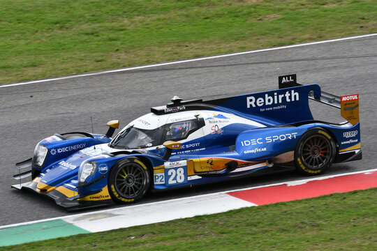 Scarperia, Italy - September 29th 2024: Oreca 07 Gibson of team IDEC SPORT drive by PINO-DE GERUS-VAN UITERT in action during 4h of Mugello.
