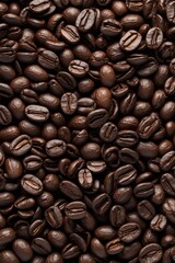 Obraz premium Abundant roasted coffee beans closeup