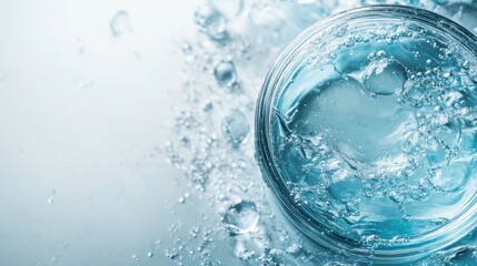 An inviting image filled with soothing aqua foam accented by subtle bubbles creates a playful yet calming atmosphere that draws the viewer in experience the softness.