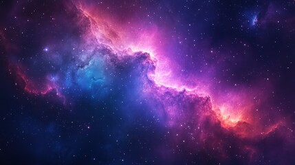 Obraz premium Background gradient with space nebula cosmic hues, deep space-inspired blend