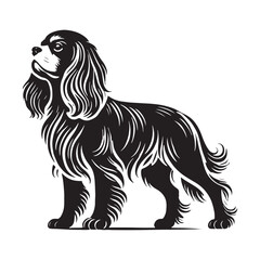 Clean-cut Maltese silhouette designed for high-quality artwork - Maltese illustration - minimal Maltese vector - dog silhouette
