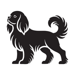 Sleek Maltese silhouette with detailed and artistic refinement - Maltese illustration - minimal Maltese vector - dog silhouette
