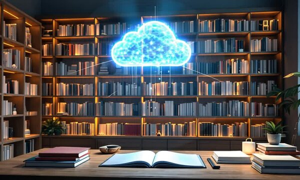 Digital library Cloud data storage over books