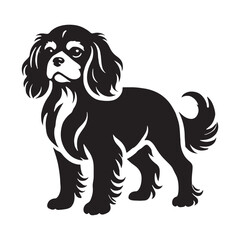 High-quality Maltese silhouette featuring clean and elegant details - Maltese illustration - minimal Maltese vector - dog silhouette
