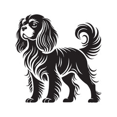 Simplistic Maltese silhouette designed for pet lovers - Maltese illustration - minimal Maltese vector - dog silhouette
