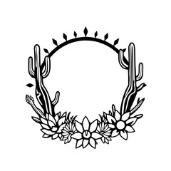 Minimalist Cactus Frame Design