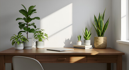 Desk with a Touch of Natural Elegance